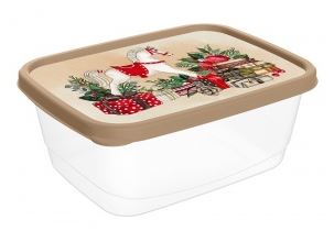 Контейнер для продуктов прямоугольный 0,85л с декором 